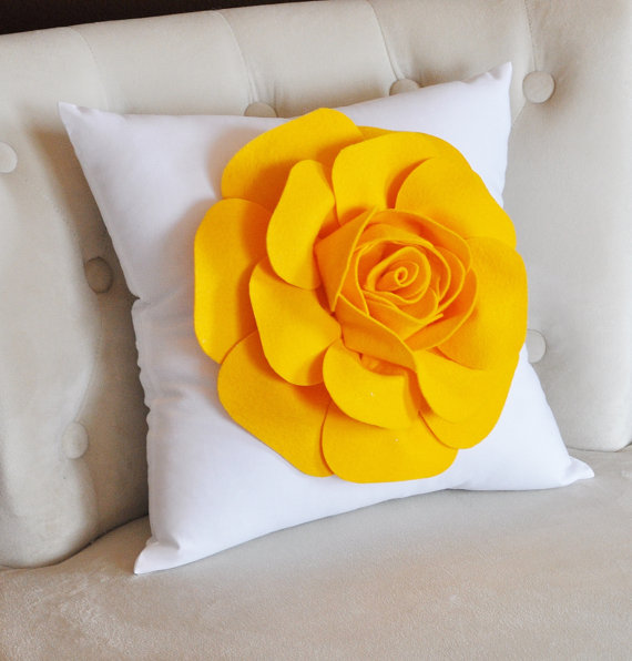Fresh Yellow Flower Pillow on Luulla